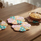 FloraWave I Assorted Floral Patchwork Cotton Voile Coasters set of 3