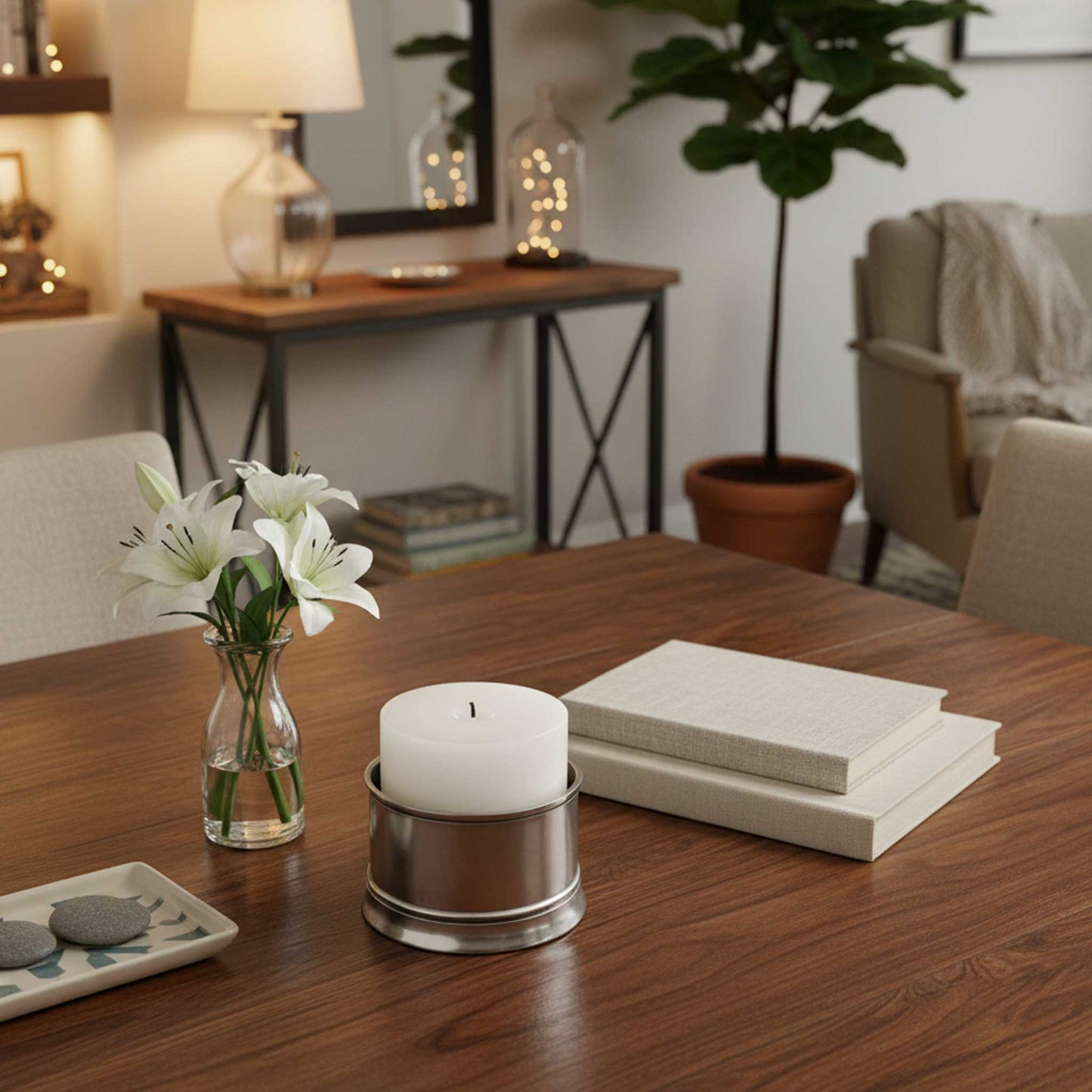 Metal Candle Sleeve Holder – 3" Pillar Fit