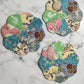 Bloom I Assorted Floral Patchwork Cotton Voile Coasters set of 3