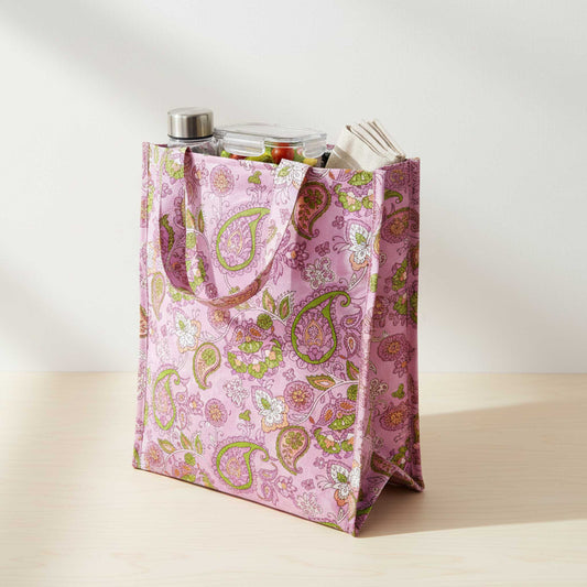 Pink Paisley Insulated Lunch  Bag | Hot & Cold Food