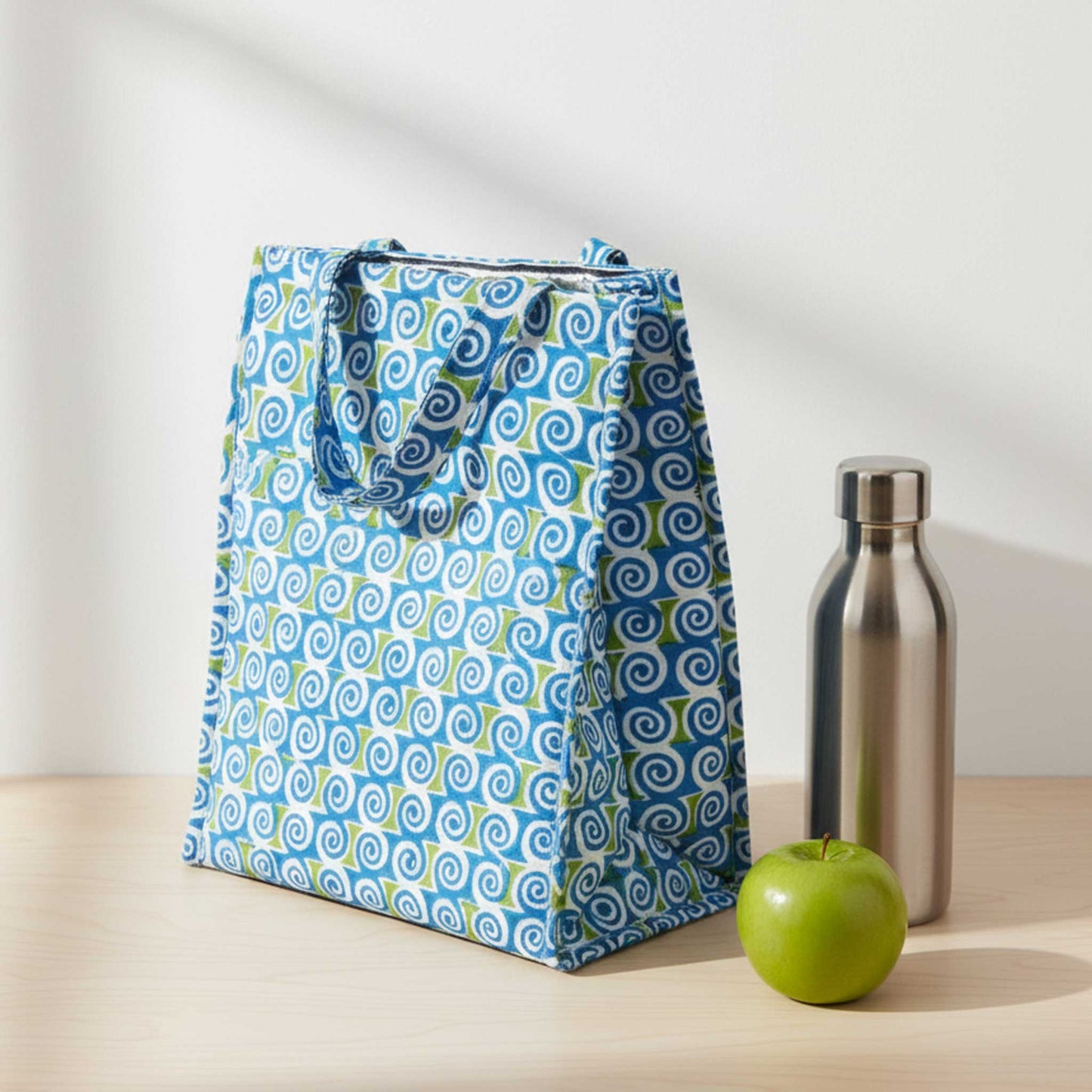 Blue spiral Insulated Lunch Bag | Hot & Cold Food