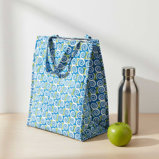Blue spiral Insulated Lunch Bag | Hot & Cold Food