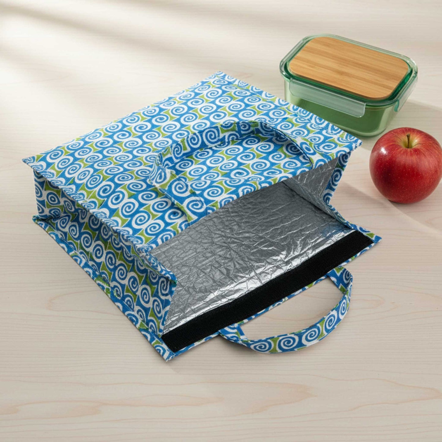 Blue spiral Insulated Lunch Bag | Hot & Cold Food