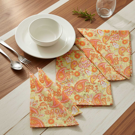 Anokhi I Hand Block Print Cotton Napkin Set