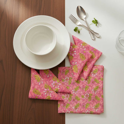 Gulbahaar I Hand Block Print Cotton Napkin Set