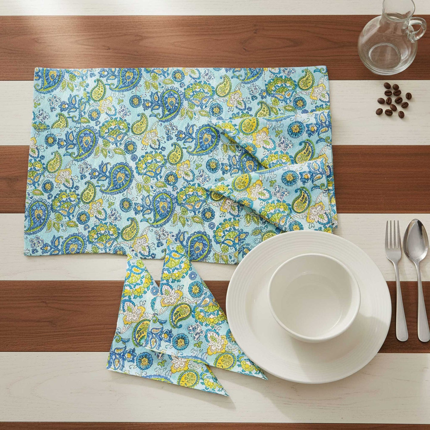 Phoolkari I Hand Block Print Cotton Napkin Set