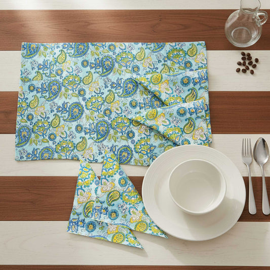 Phoolkari I Hand Block Print Cotton Napkin Set