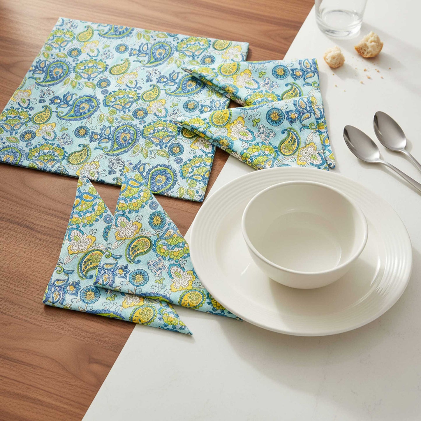 Phoolkari I Hand Block Print Cotton Napkin Set