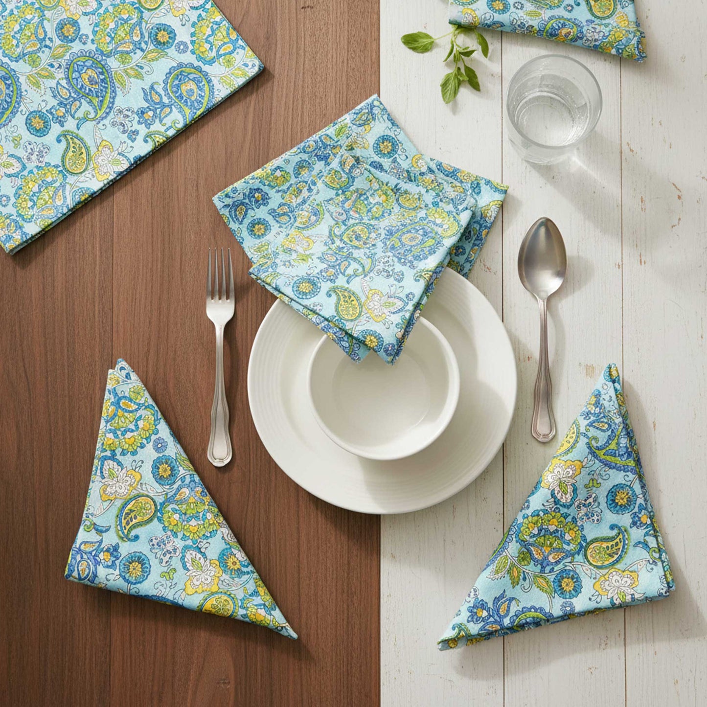 Phoolkari I Hand Block Print Cotton Napkin Set