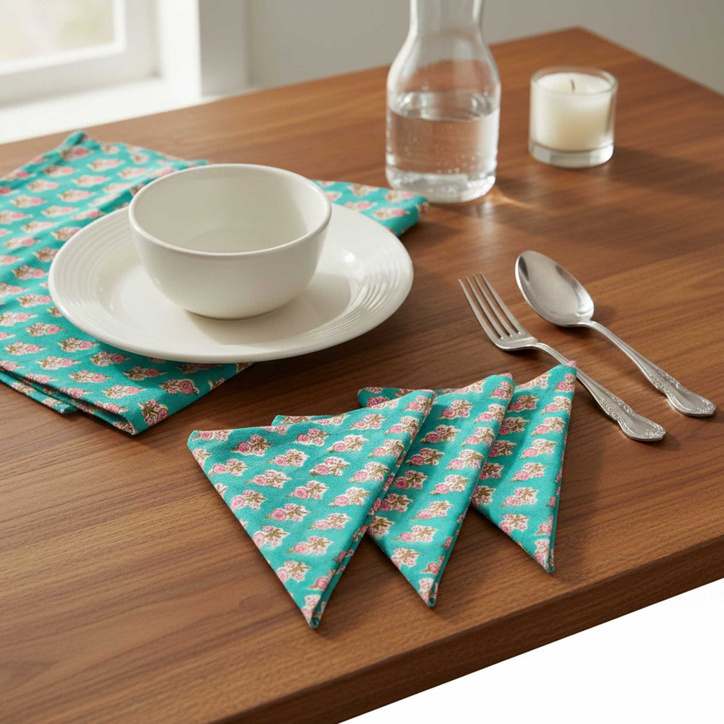 Utsav I Hand Block Print Cotton Napkin Set