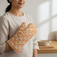 Rust Orange Spiral I Printed Padded Oven Mitt