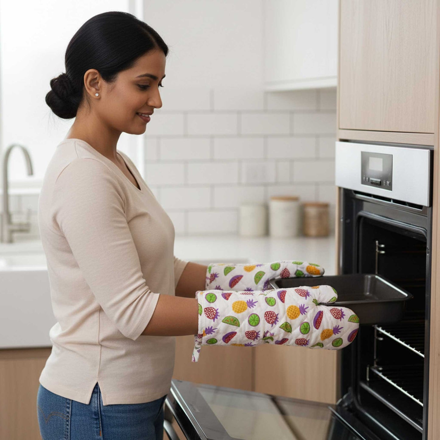 Fruit I Printed Padded Oven Mitt