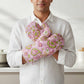 Pink Paisley I Printed Padded Oven Mitt