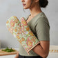 Sage Green Paisley I Printed Padded Oven Mitt