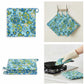 Blue Paisley I Printed  Quilted Pot Holder Set / 2 pack
