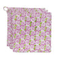 Pink White Swirl I Printed  Quilted Pot Holder Set / 2 pack