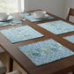 Blue spiral Cotton Reversible Dining Placemats Set of 4