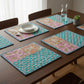 Multi spiral Cotton Reversible floral Dining Placemats Set of 4