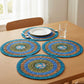 Anaya I Eco-Friendly Silk Scrap Round Placemats / Pack of 2