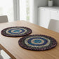 Ira I Eco-Friendly Silk Scrap Round Placemats / Pack of 2