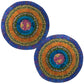 Riya I Eco-Friendly Silk Scrap Round Placemats / Pack of 2
