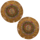 Tara I Eco-Friendly Silk Scrap Round Placemats / Pack of 2