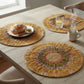 Tara I Eco-Friendly Silk Scrap Round Placemats / Pack of 2