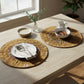 Tara I Eco-Friendly Silk Scrap Round Placemats / Pack of 2
