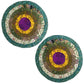Mira I Eco-Friendly Silk Scrap Round Placemats / Pack of 2