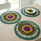 Mira I Eco-Friendly Silk Scrap Round Placemats / Pack of 2