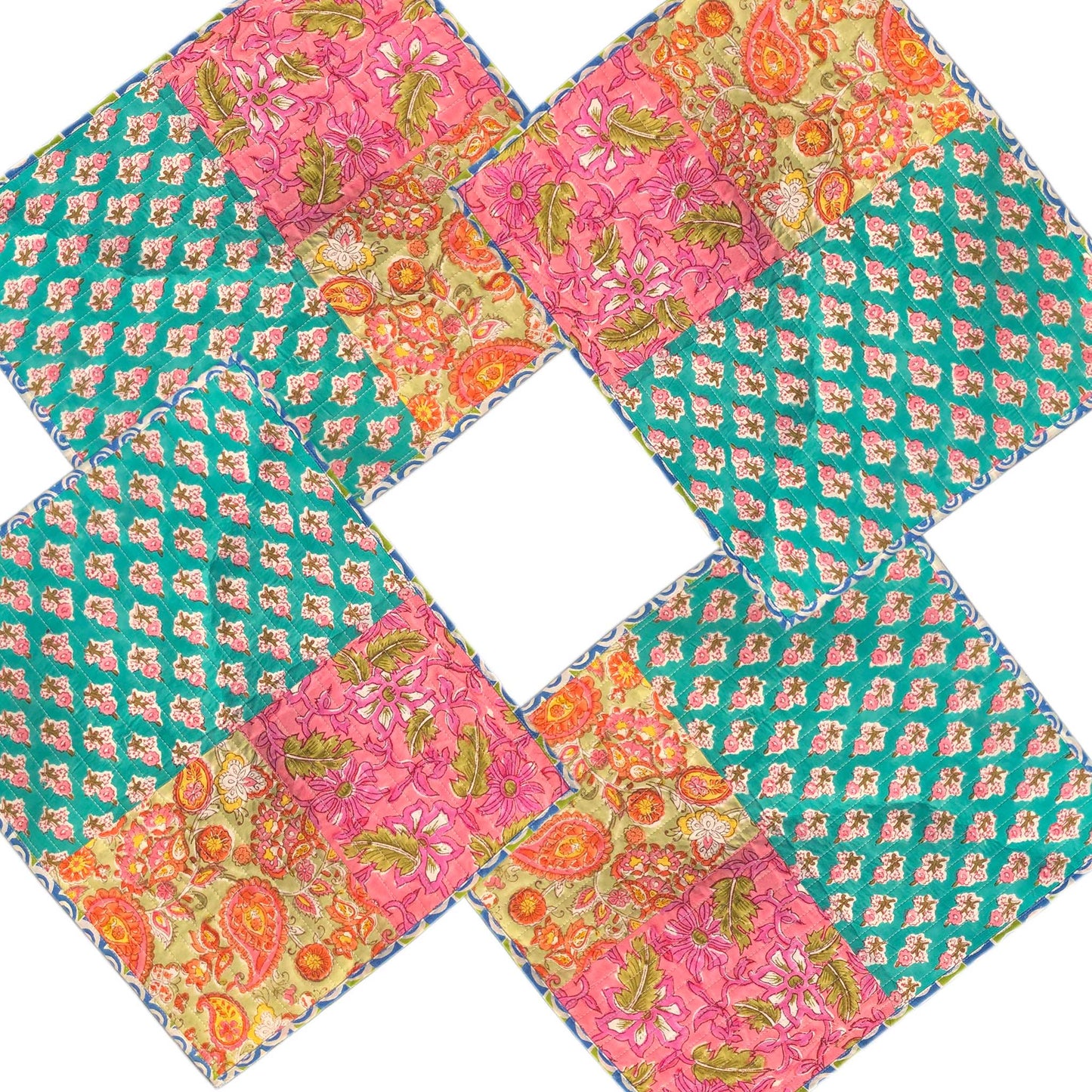 Utsav I Reversible Hand Block Print Cotton Placemat