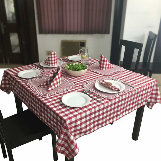 Classic Checkered Square Tablecloth 72" x 72" inches