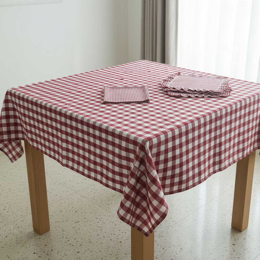 Classic Checkered Square Tablecloth 72" x 72" inches