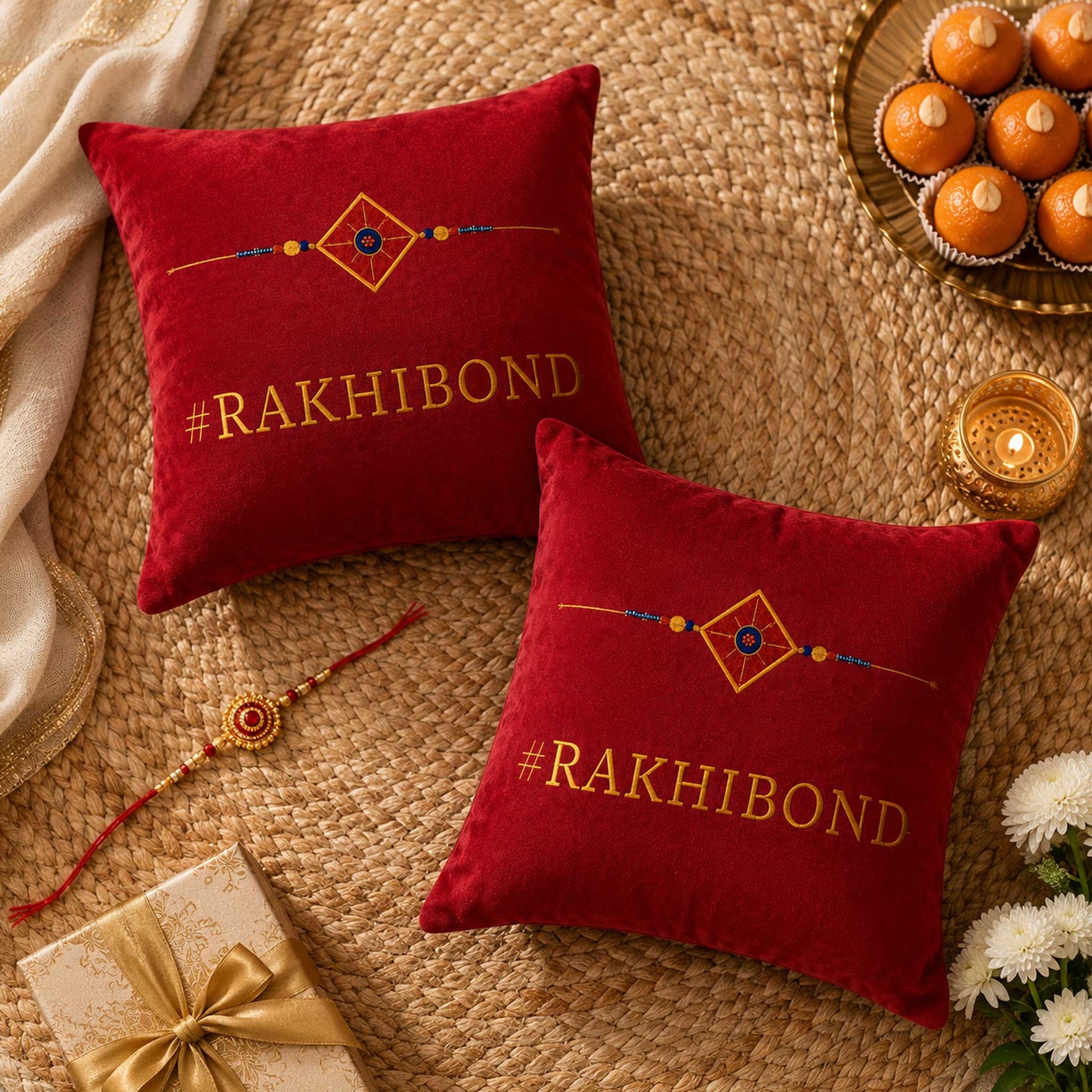 Rakhi Velvet Cushion – Rakhibond