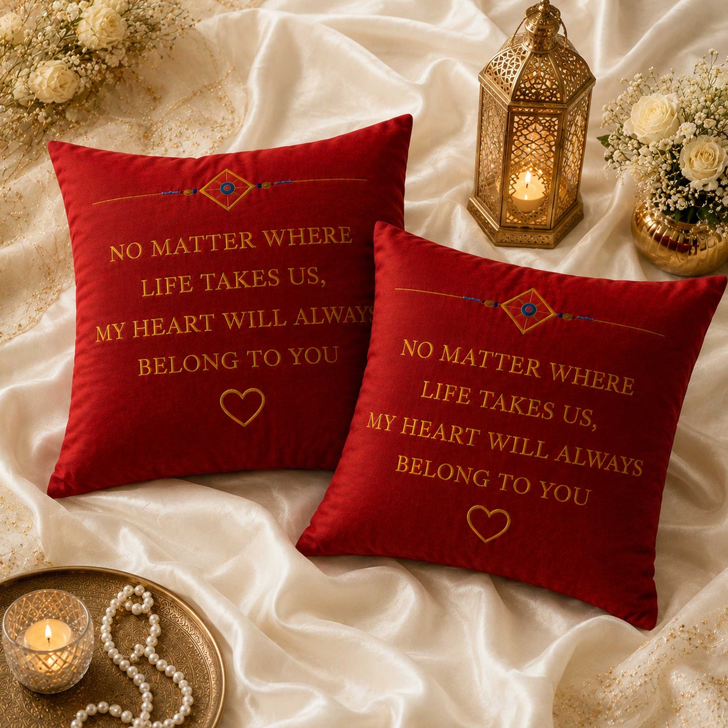 Inspirational Quote Velvet Cushion  – No Matter