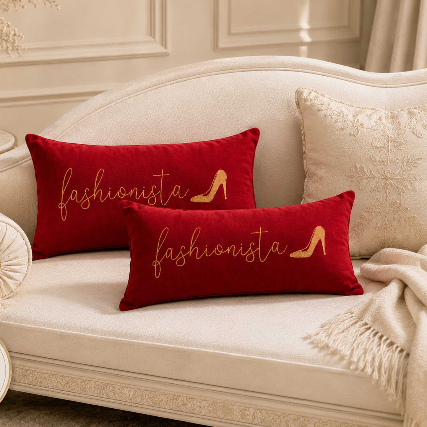 Fashionista Velvet  Cushion with Filler