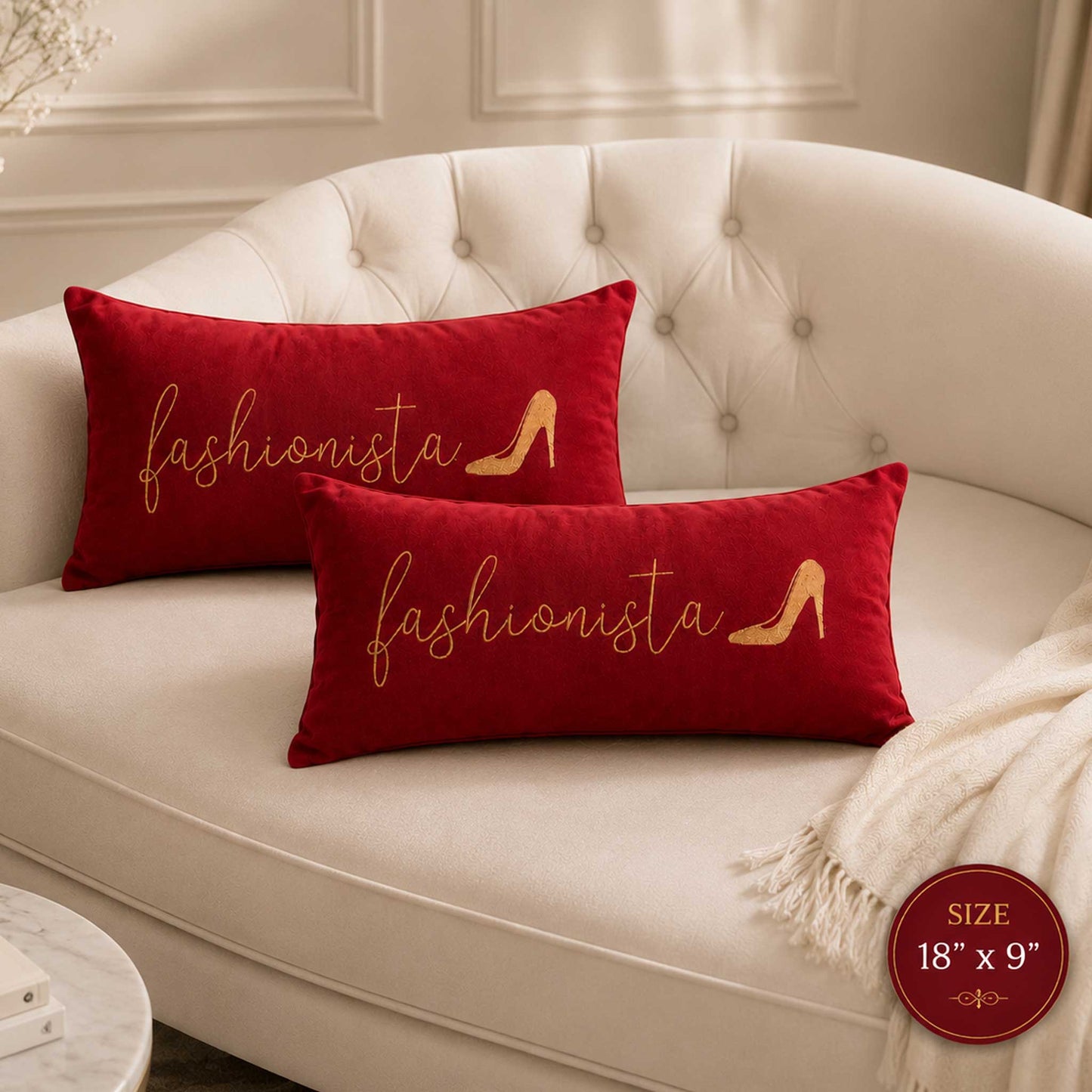 Fashionista Velvet  Cushion with Filler