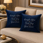 Inspirational Navy Blue Velvet Cushion - Give Love