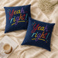 Inspirational Navy Blue Velvet Cushion – Yeah right