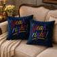 Inspirational Navy Blue Velvet Cushion – Yeah right
