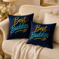 Inspirational Navy Blue Velvet Cushion  – Best Buddies