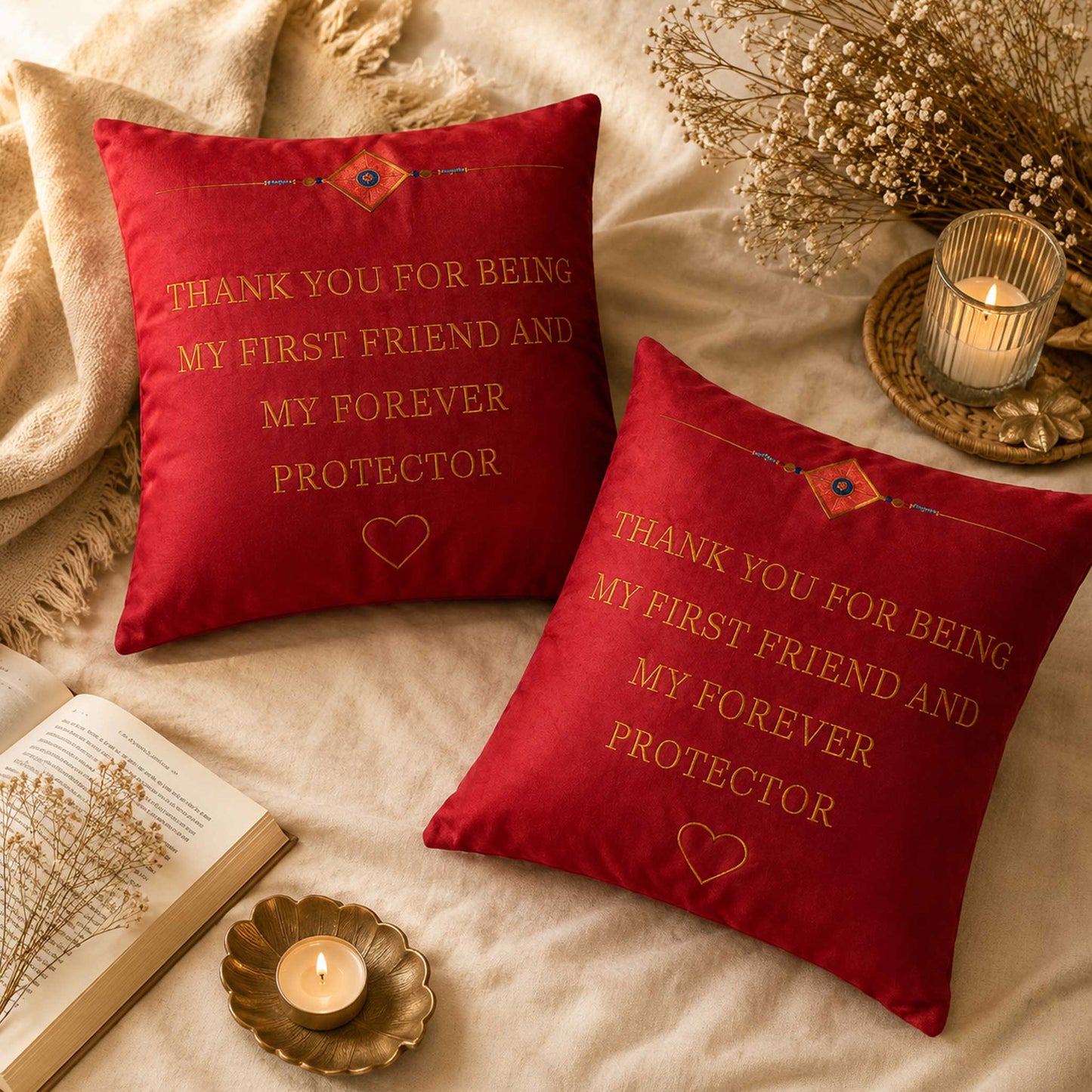 Forever Protector Velvet Cushion with Filler