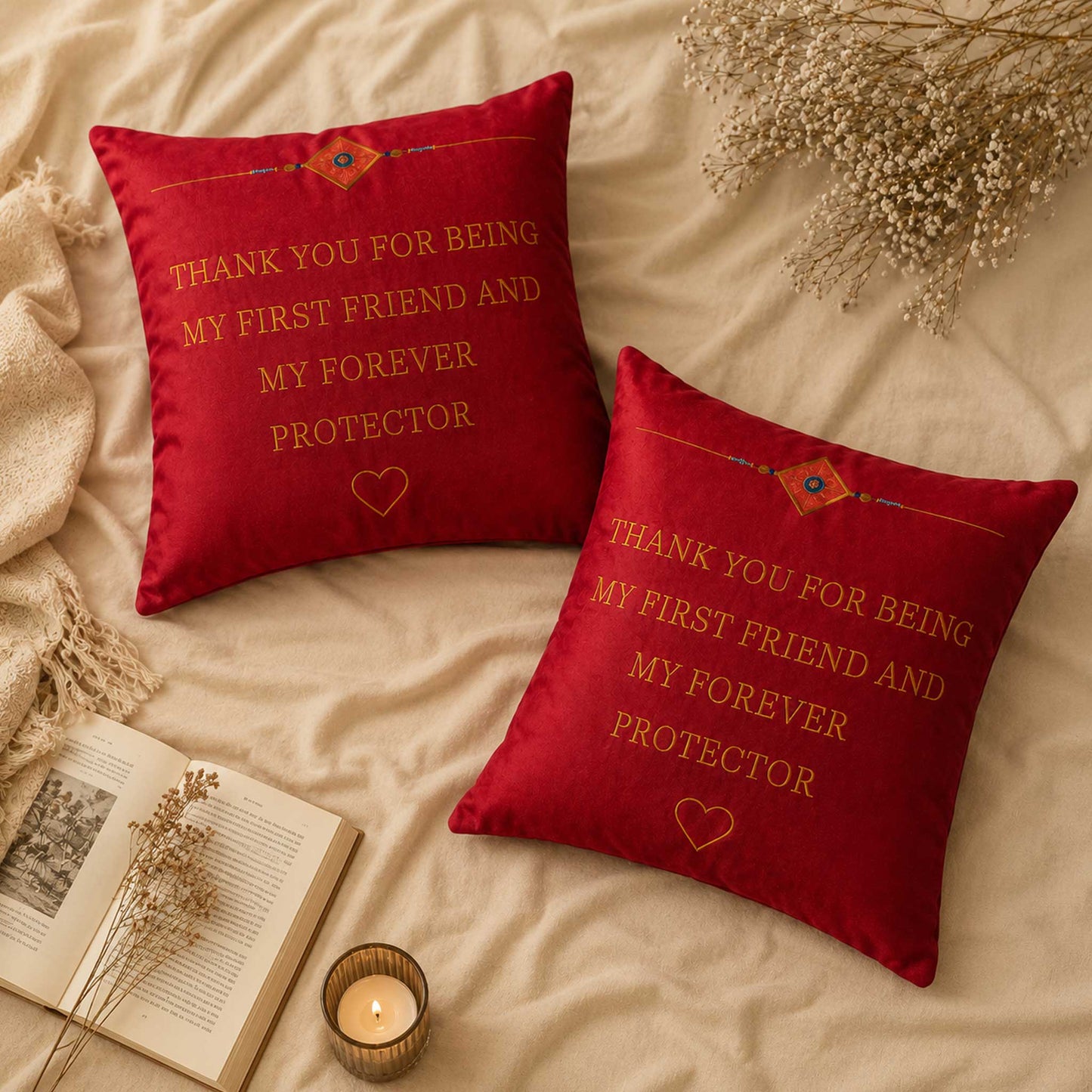 Forever Protector Velvet Cushion with Filler