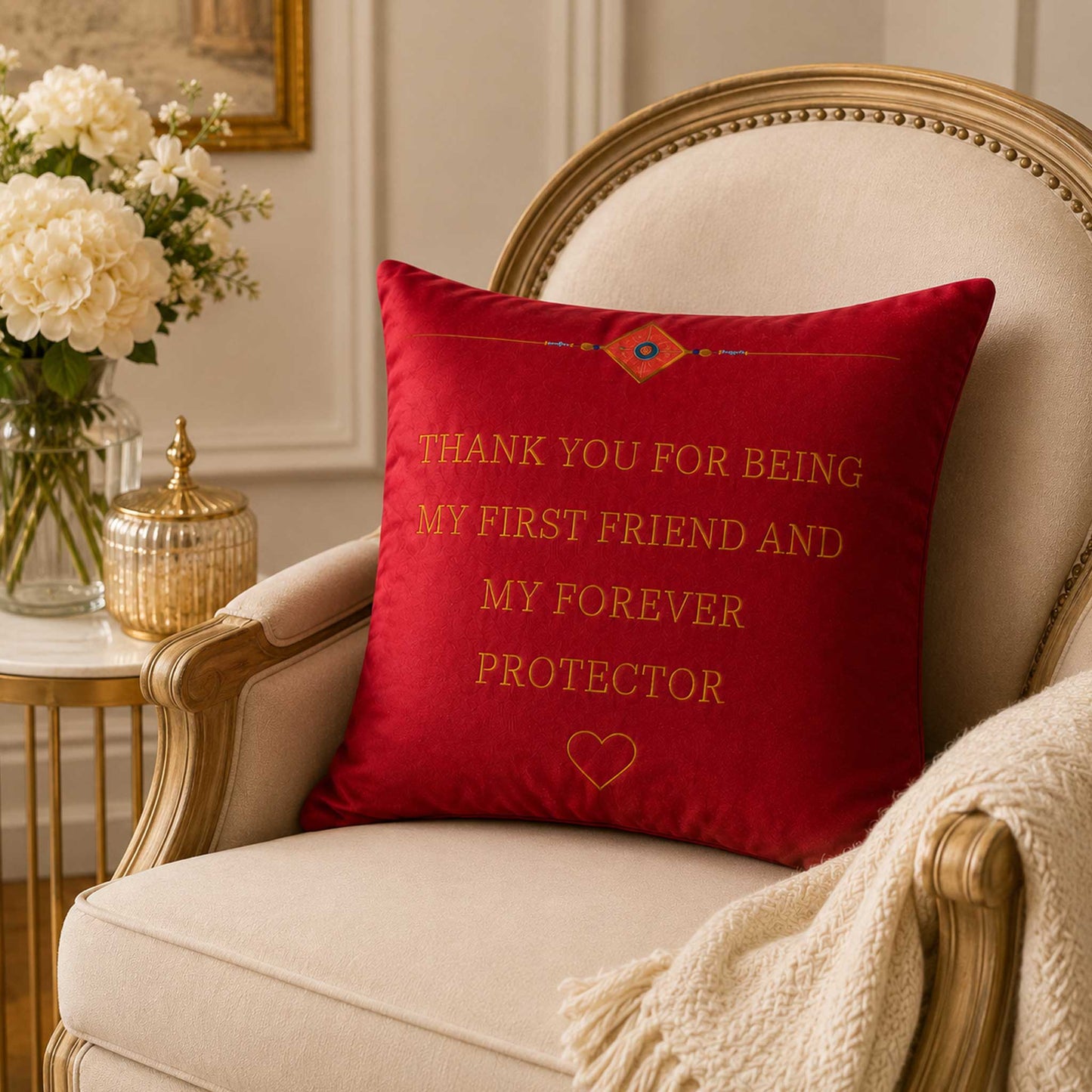 Forever Protector Velvet Cushion with Filler