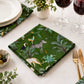 Savanah Jungle Print Cotton Napkin Set of 6 - Green
