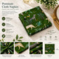 Savanah Jungle Print Cotton Napkin Set of 6 - Green