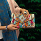 Pallava Clutch - Textured Fringe and Beadwork with Dynamic Design