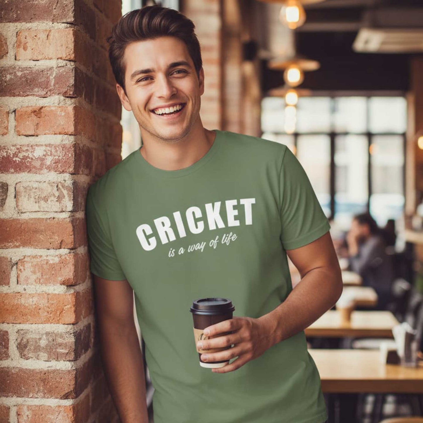 Shastra Sport T-shirt featuring bold “Cricket is way of life.” celebrating the spirit of the game