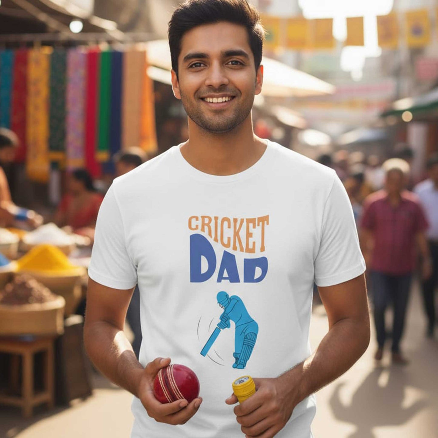Shastra Sport T-shirt Stylish “Cricket Dad” celebrating sporty fathers, comfortable, durable, and perfect for cricket lovers