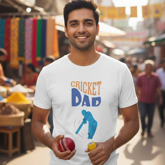 Shastra Sport T-shirt Stylish “Cricket Dad” celebrating sporty fathers, comfortable, durable, and perfect for cricket lovers